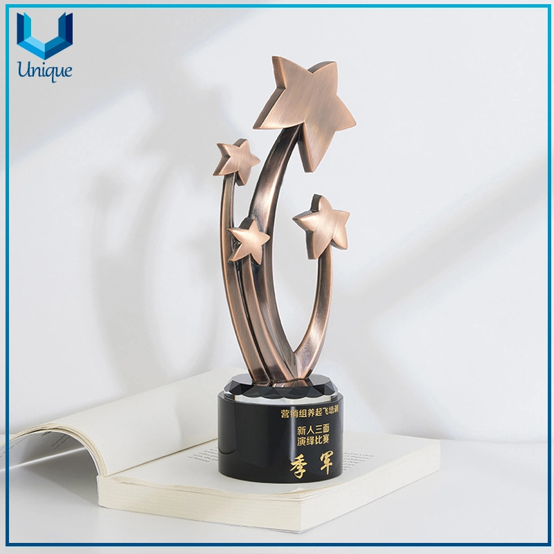 Zinc Alloy Sailing Boat Trophy with Crystal Base, Custom Metal Souvenir Decoration in High Quality