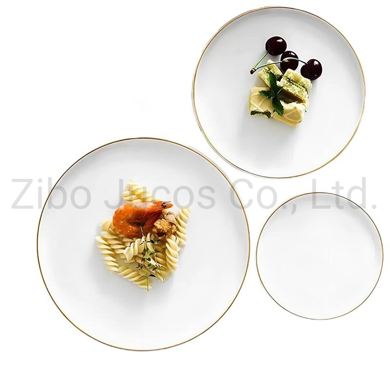 Wholesale Ceramic Dinner Plate Custom Color Design Logo Porcelain Plate for Promotion Gift Souvenirs Hotel Restauant Food Plates 10.0