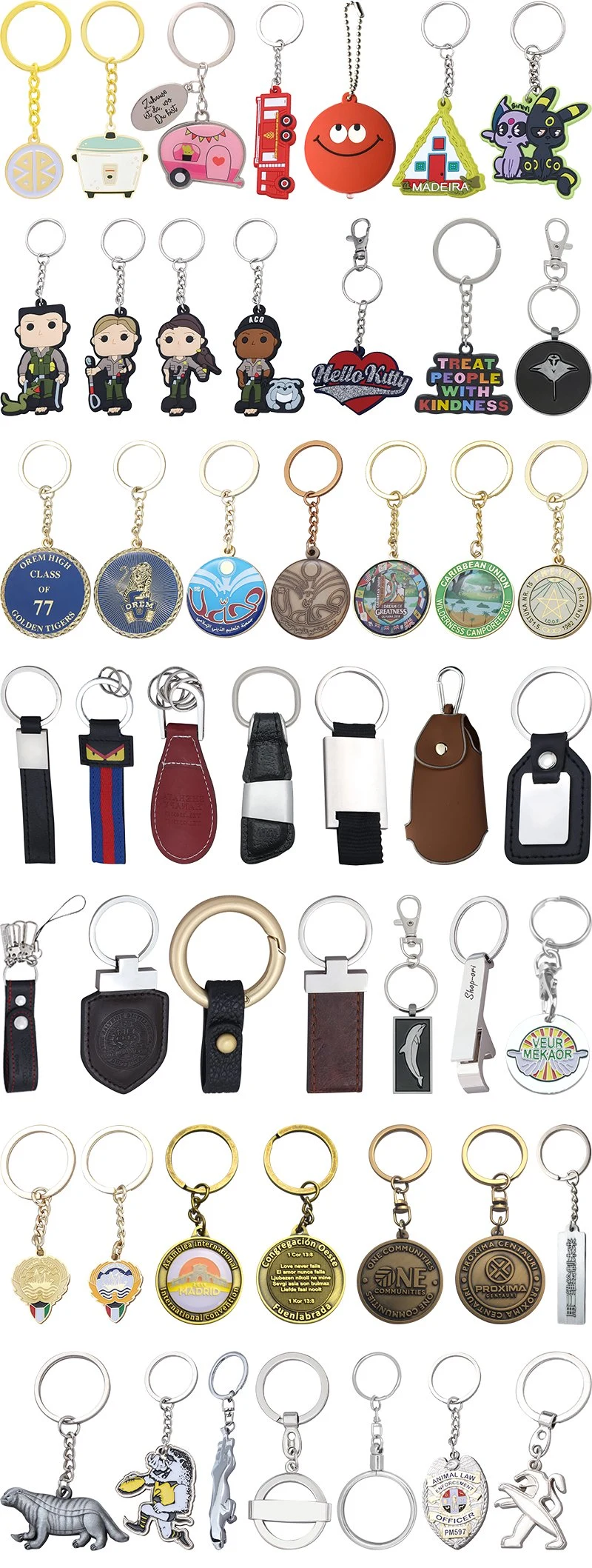 Wholesale Custom Souvenir Keychain Custom Made Enamel Leaf Shapesd Metal Keychain